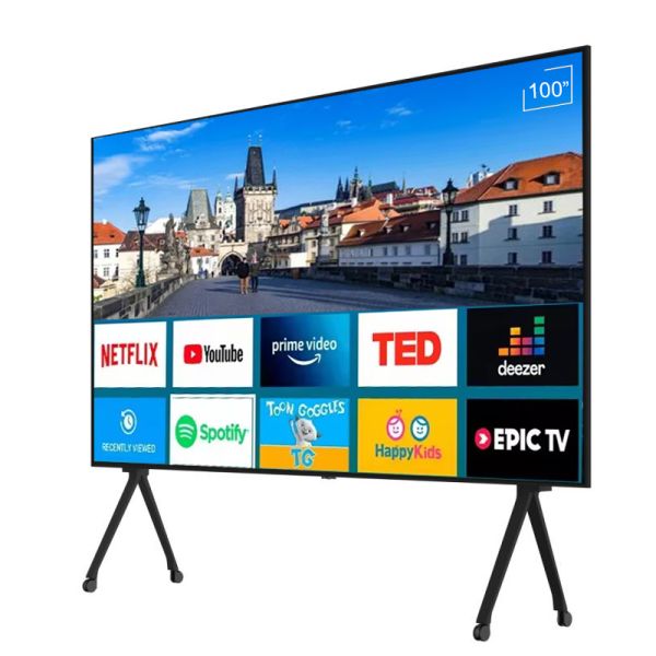55 65 75 85 100 Inch QLED TV 4K DVB T2 S2 Smart WiFi Android