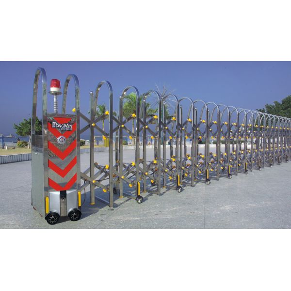 Trackless SS Automatic Expandable Gate , Stainless Steel Electric Retractable Gate