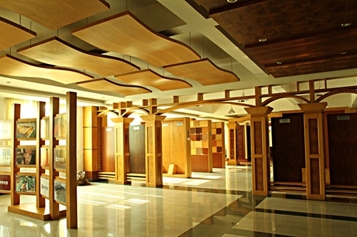 Reconstituted Black Walnut Burl Wood Veneer WTB-X2043 0.15-0.55mm For Indoor Decorative Board
