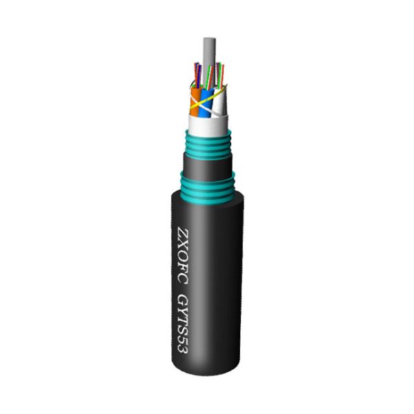Armored Anti Rodent Fiber Optic Cable , Duct Underground Fiber Optic Cable