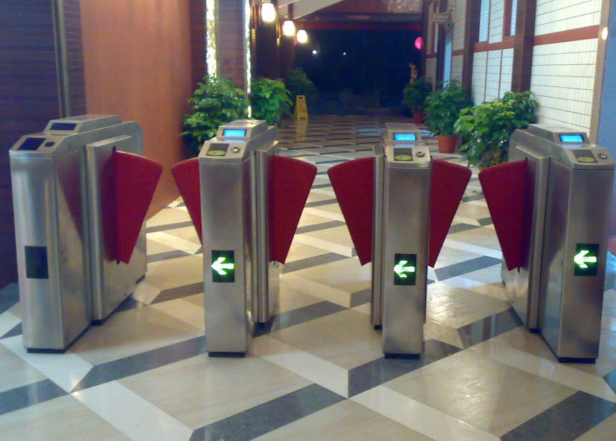 RFID/IC card reader Flap turnstile gate for subway station