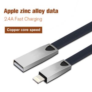 China Black  2.4A Zinc alloy data cable  USB 2 Triphenyl Phosphate C Cable, Speed  480mbps on sale