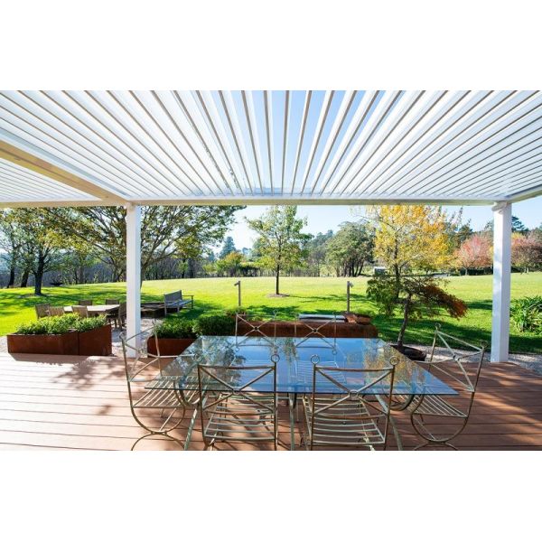 Powder Coating Outdoor Aluminium Pergola Customized Size ISO9001 Certificate