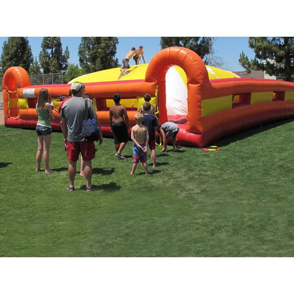Yellow / Red Outdoor Inflatable Games Inflatable Soft Mountain For Kids Racing
