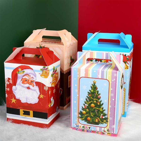Paper custom packaging design  Christmas Boxes  Candy Cake Box  Birthday Party Favor Goodie Gift Bag with Handle