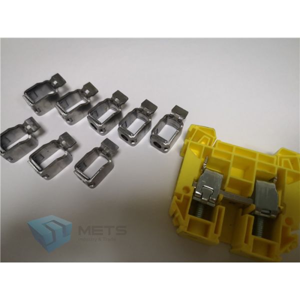 Screw Clamp Metal Stamping Parts Din Rail Terminal Blocks Clamp Connector