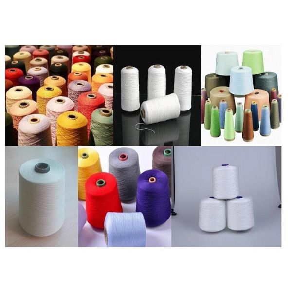 Dope Dyed Colors Regenerated Polyester Fibre Polyester / Cotton Blended Yarn