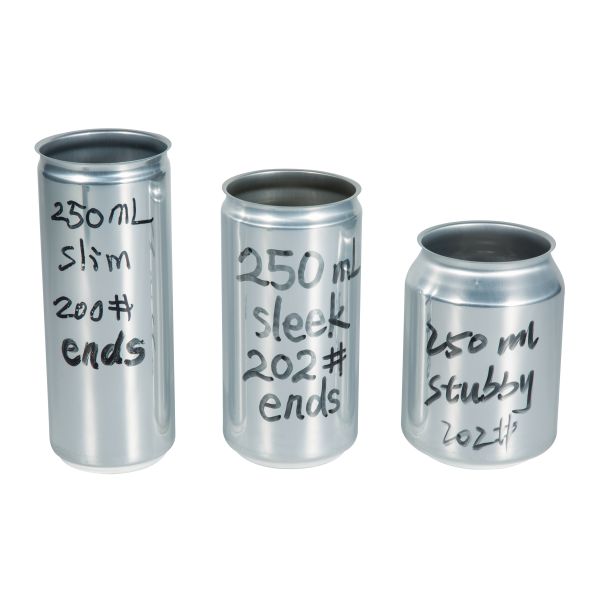 Slim Sleek Stubby Color 355ml Aluminium Soft Drink Cans  200cdl Lid