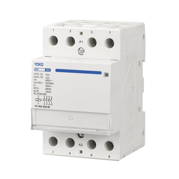 25A Mini Household AC Contactor Din Rail Contactor 50Hz IEC
