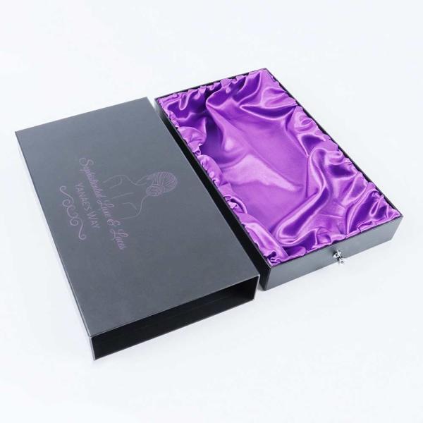 Drawer wig beauty tools packaging box with satin cloth custom cardboard high-grade paper packaging box gift box