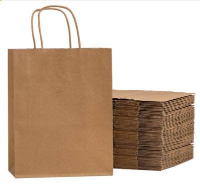 Eco-Friendly Disposable Takeout Paper Packaging Custom Kraft Takeaway Paper Bag  Logo Printed