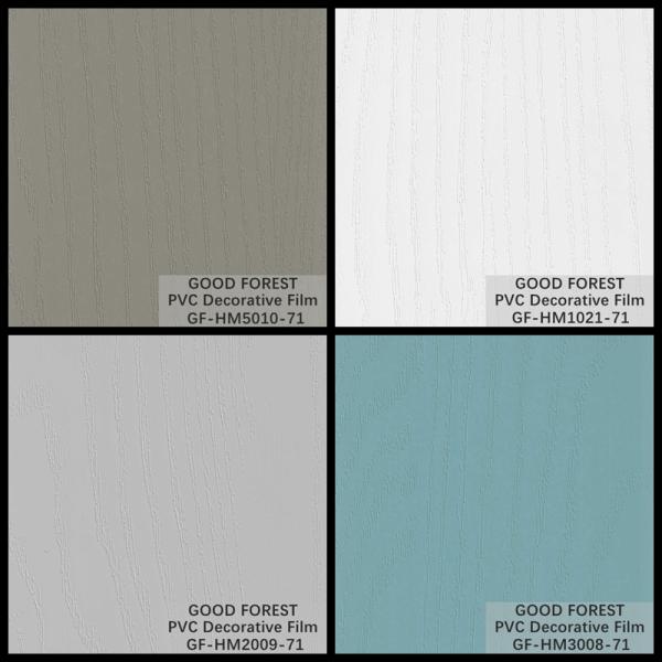 Blister Rigid PVC Film Decorative Wooden Grain Pure Color 71