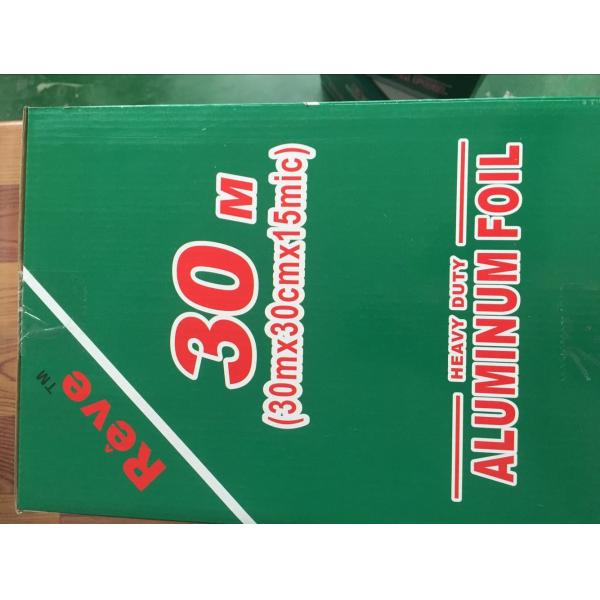 Disposable Household Aluminium Foil 10mic - 25mic Thickness Silver Color