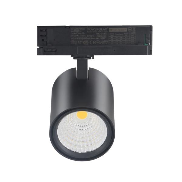 30W led track lights dimmable Non Flicker Dali Dimmable 3000LM 90Ra Black 4000K
