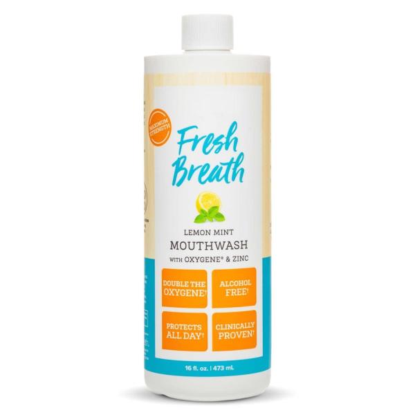 Premium Lemon Mint Fresh Breath Mouthwash Non Irritating Mouthwash 16 Oz OEM
