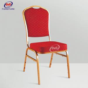  Hotel Project Aluminum Banquet Chairs Gold Frame Square Tube With Rubber Feet Manufactures