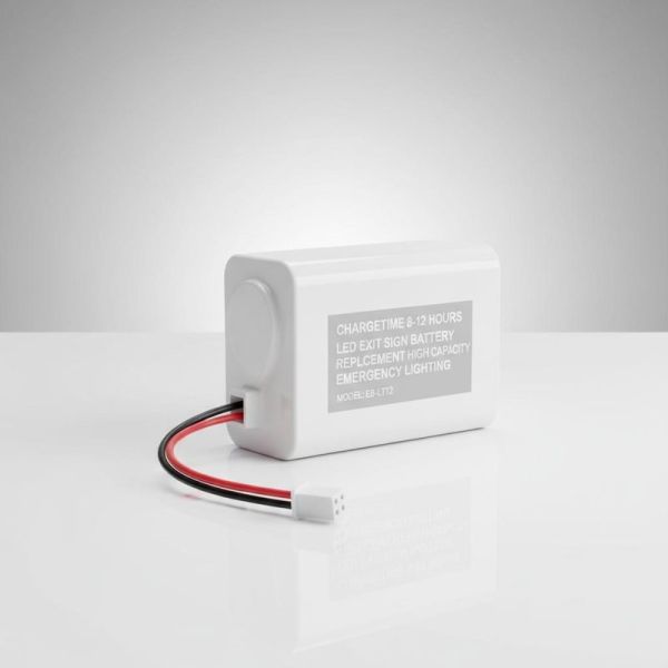 Chargetime 8 to 12 Hours LED Exit Sign Battery Replacement White High Capacity Replacement Battery for Emergency Lighting