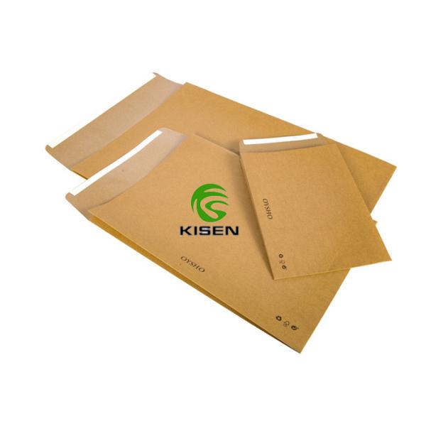 Self Adhesive Kraft Heat Seal Bags , Brown Sealed Paper Bags With Logo