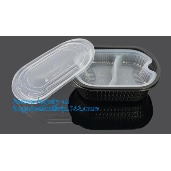 Healthy Plastic Food Storage Box from Freezer to Microwave,lunch box 2 compartment hot microwave food container bagease