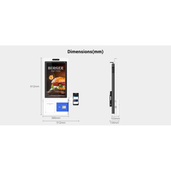 K5 Touch Screen Pos System Terminal , Self Service Kiosk Machine