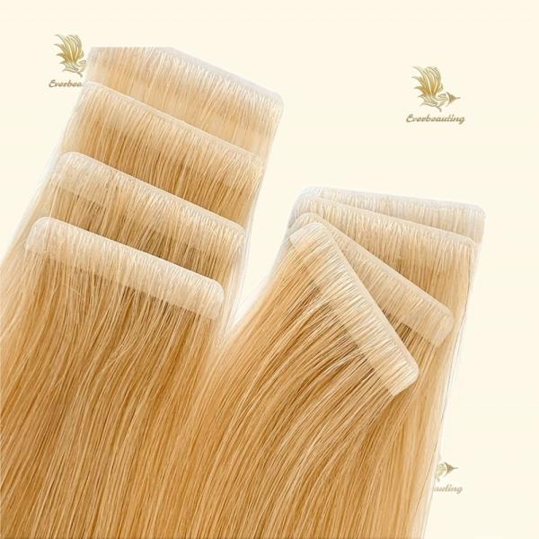 Customization Pre-Bonded Style Blonde Russian Hair Remy Tape in Extensions Human Hair