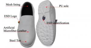  Cleanroom ESD Anti Static Shoes Steel Toe Breathable Safety Shoe Manufactures