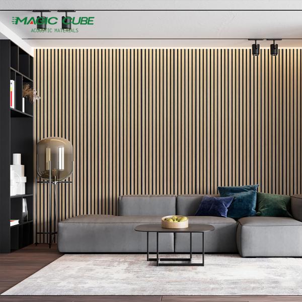 Decorative Wood Slat PET Acoustic Panel For The Wall Covering
