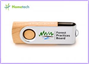  Storage Logo Printing wooden pen drive , small 16gb usb 2.0 flash drive high speed Manufactures