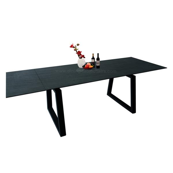 Commerical Extension Dining Table , Heat Resistant Black Extension Table