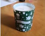 Decorative & printed glass candle loaded by scented soy wax of rose garden &