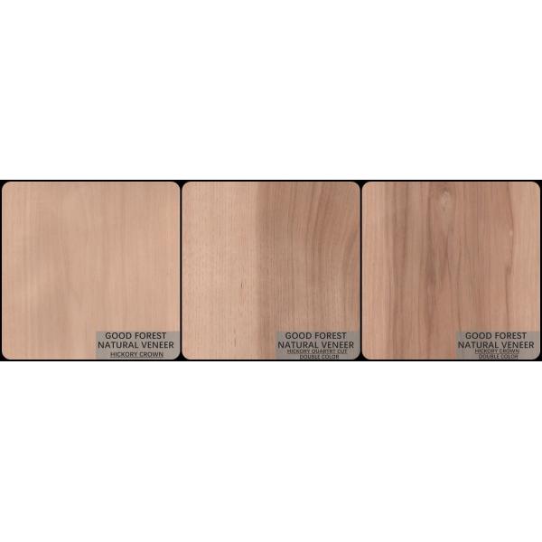 Natural Hickory Wood Veneer Double Color Popular Cabinet Wood Veneer FSC