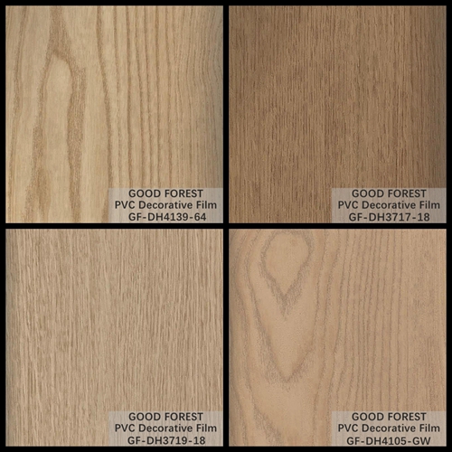 Flowability PVC Decorative Film Scratch Resistance Wooden Grain