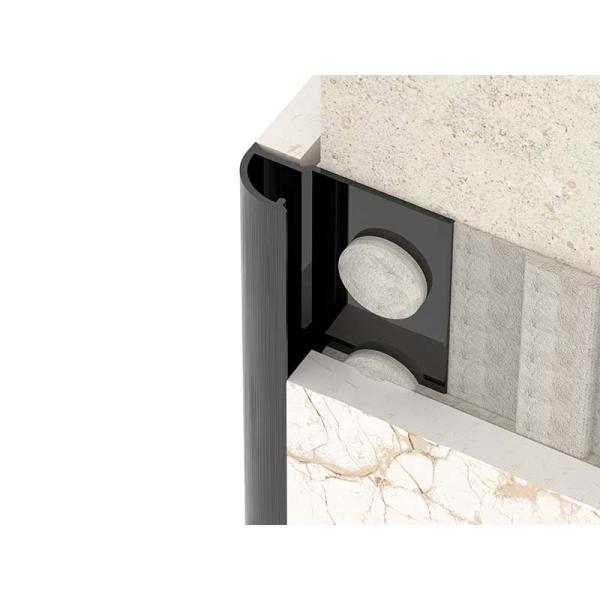 TUV Stainless Steel Tile Trim Brushed Round Closing Metal Strip