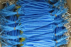 China 6m self locking metal hook contractility fishing line coil lanyard rope blue security cord on sale