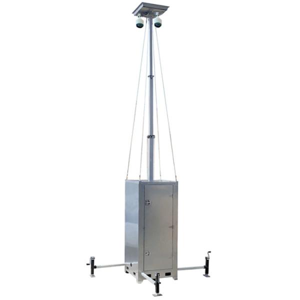 6m Mast Camera Surveillance Cube Security Tower For Temporary Construction Site