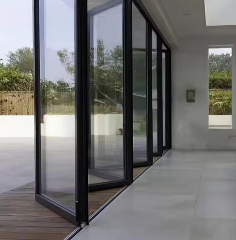 Exterior Accordion Doors Aluminium Glass Bi Folding Doors with Heavy Duty System