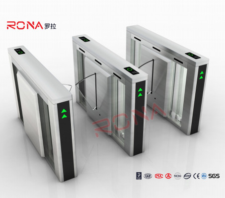 Fingerprint Flap Barrier Turnstile Half Height Security 304 Stainless Steel