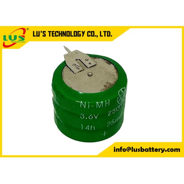 NIMH 3.6V 250mAh Rechargeable Battery Pack 250H Button Cell with Solder Pins OEM/ODM