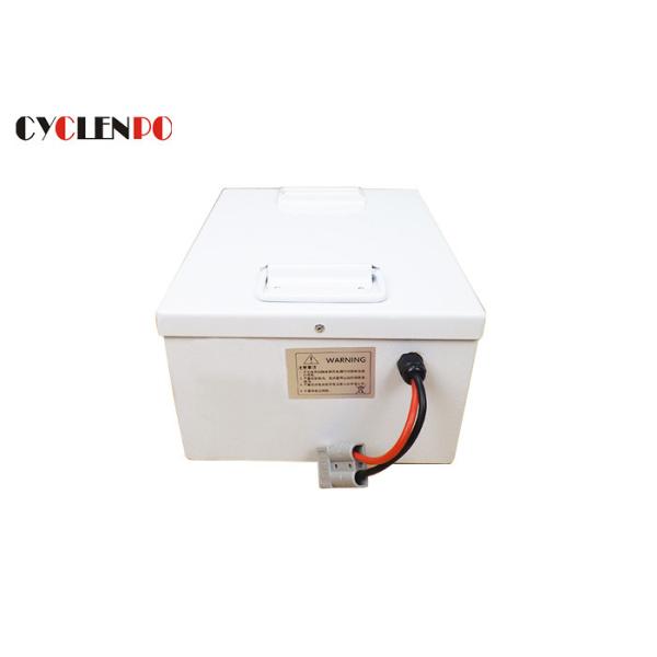 White Rechargeable 24 Volt Lithium Ion Deep Cycle Battery 50ah 15kg For Golf Cart