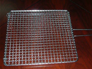 Square Crimped Wire Mesh 240mm Gin Barbecue Grill Wire Mesh