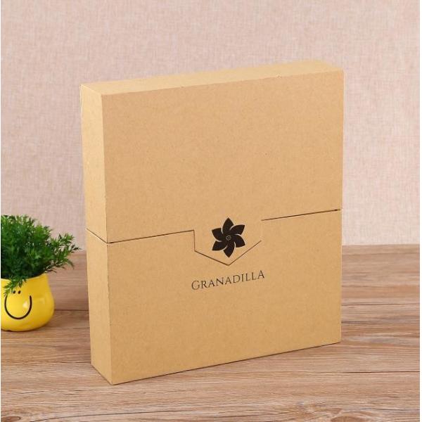 One Color Printing Brown Kraft Paper Gift Box With Foam Insert