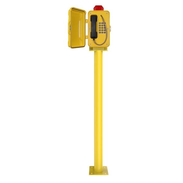 Cold Rolled Steel SOS Telephone Pillar Post , Railway Trackside Emergency Call Box 