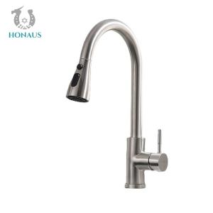  Sus304 Stainless Steel Kitchen Faucet Brushed Ceramic Cartridge Flexible Wash Basin Tap Manufactures