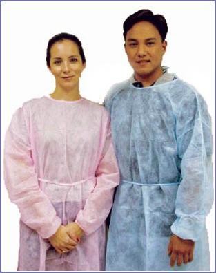 Anti Leakage Disposable Isolation Gowns Strong Adsorption Ability Feeling Soft
