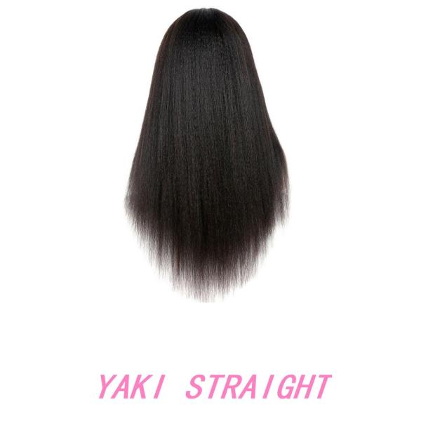 Glueless 5X5  Lace Frontal Light Yaki Lace Wig,Kinky Straight Full Lace Wig Human Hair,Yaki Straight Lace Front Wig