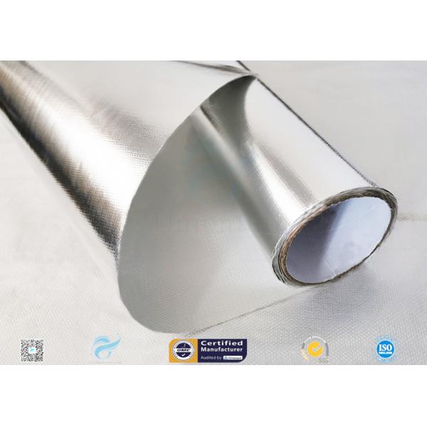 Moisture Resistant Aluminium Foil Silver Coated Fabric 300℃ Industry Using