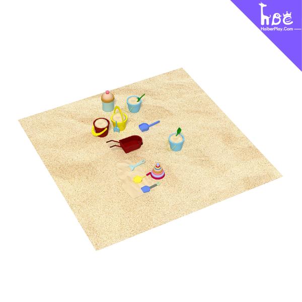Plastic Square Sand Pit with Cover and Toys