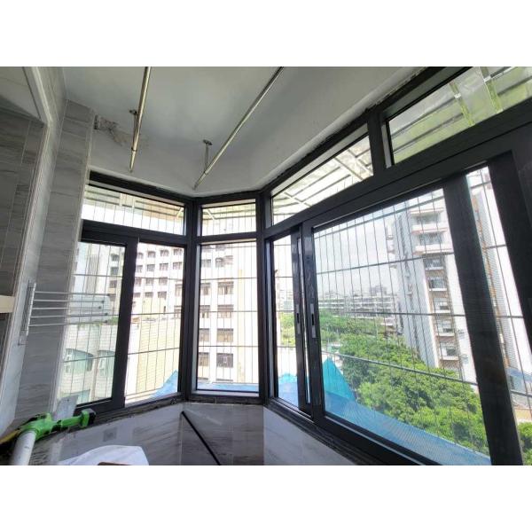 Custom Double Glazed Sliding Windows EPDM Seal Villa Kitchen Aluminium Windows