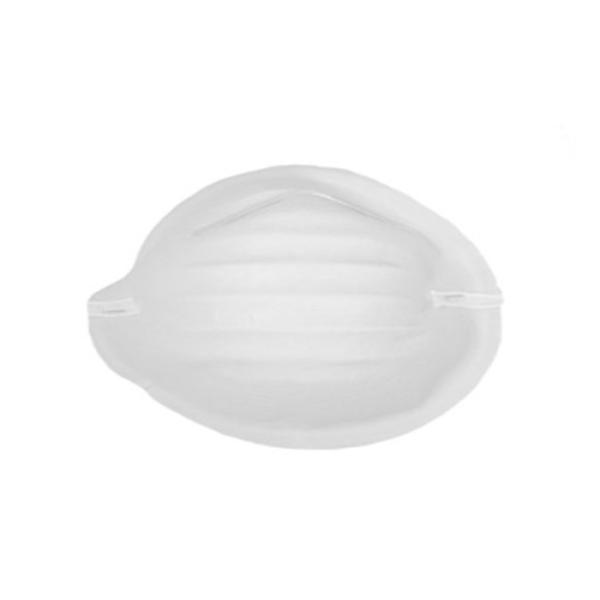 Light Weight Disposable Dust Mask White Color Shell Shaped With Steel Nose Clip