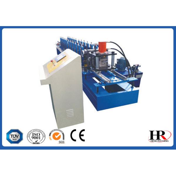Manual Decoiler Cold Roll Forming Machine , 13 Stations Roller Shutter Door Machine
